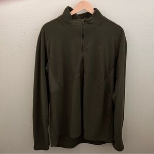 Quechua Men's 1/4 Zip Fleece Pullover Olive Green - Size 2XL - Hiking‎ Mid-Layer